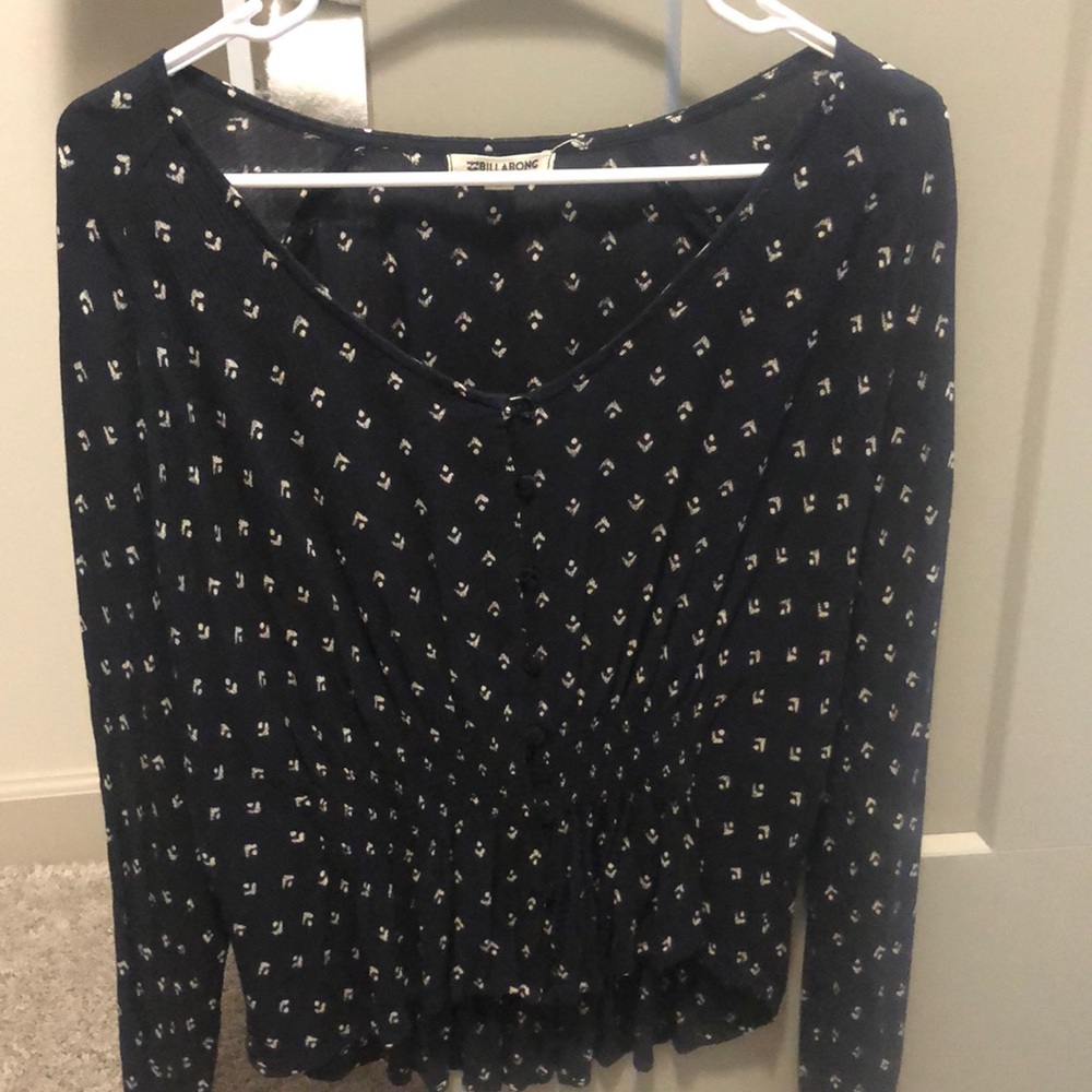 Billabong peplum long sleeve top